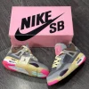 Nike Air Jordan Retro 4 Off White Grey Pink