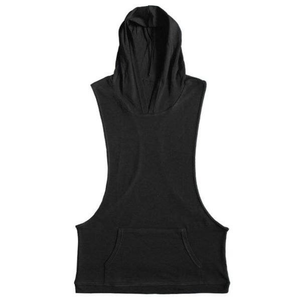 Débardeur capuche homme noir