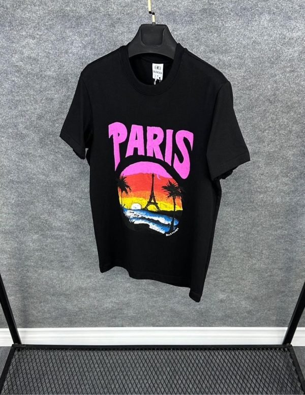 T-shirt homme PARIS noir