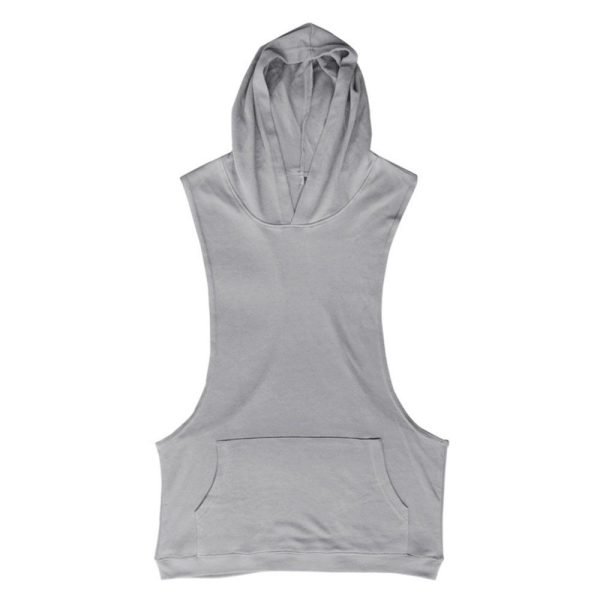 Débardeur capuche homme gris