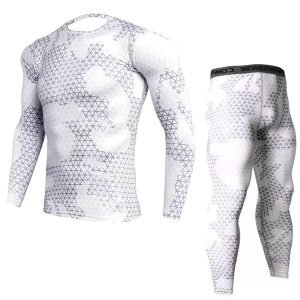 Ensemble compression homme 2pcs blanc