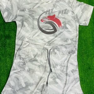 Ensemble compression homme courte manche 2pcs blanc