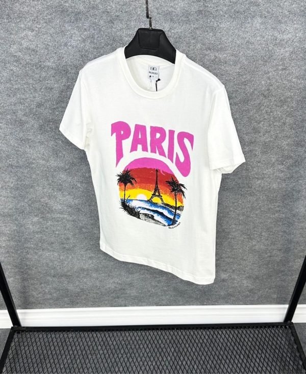 T-shirt homme PARIS blanc