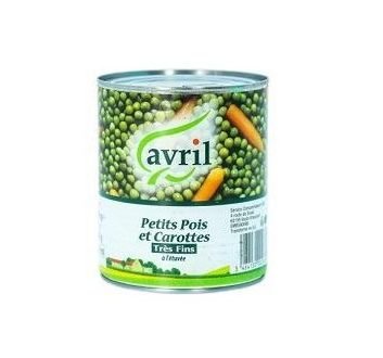 Petits pois avril carotte 400g