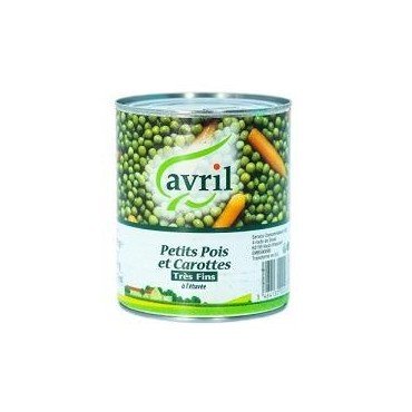 Petits pois avril carotte 800g