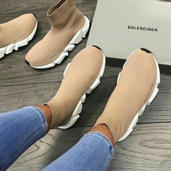 Balenciaga Basket Femme Beige