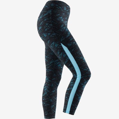 Legging Sport Femme Noir Turquoise