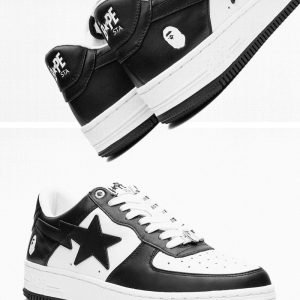 Basket Bape Air Force Noir Blanc