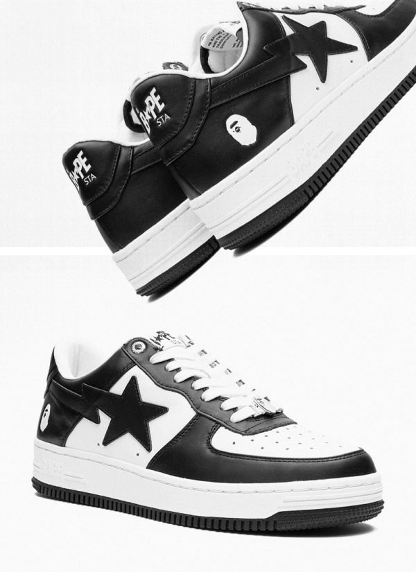 Basket Bape Air Force Noir Blanc