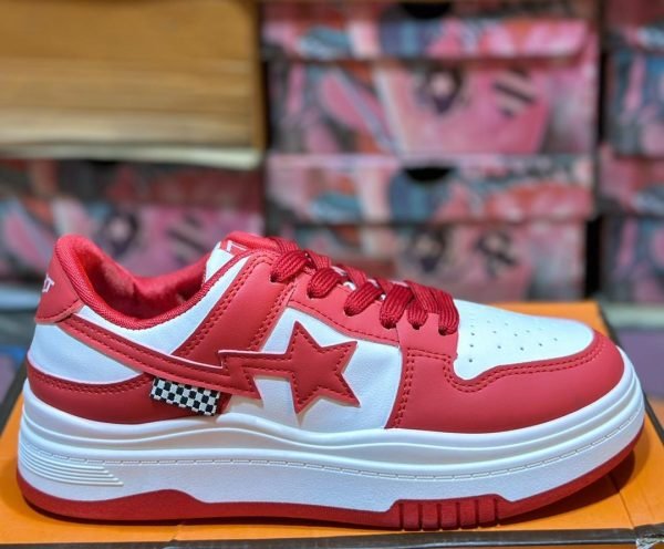 Basket Bape Air Force Rouge Blanc