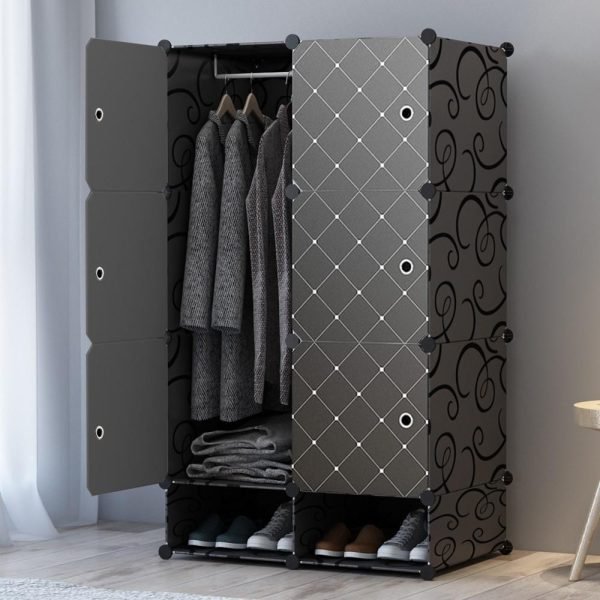 Armoire 2 Battants Plastique gris