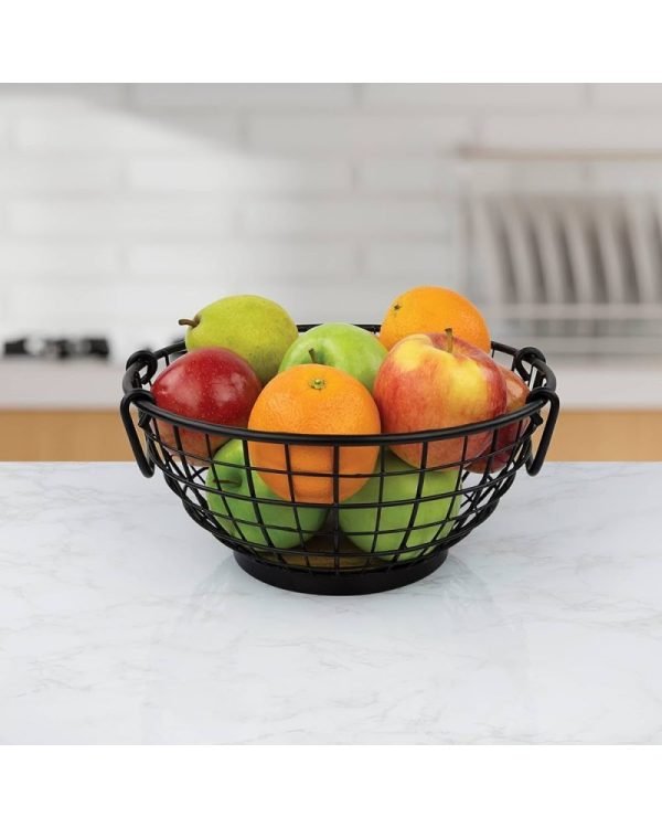 Panier Fruit En Fer Noir